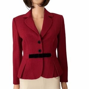 Tahari Peplum Blazer Jacket | Belted Waist | Petite 6P